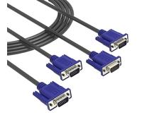 Kado 5ft VGA Cable, 2-Pack High Speed 1920x1080 FHD 60Hz, Male-to-Male 1.5m Length Genuine Parts Made for Sceptre Monitor, TV, PC, TV Box, Gaming Console, Projector
