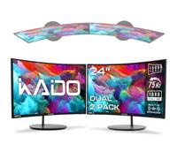 Kado Dual Monitor 2-Pack 24" Curved 1500R 1920x1080 75Hz Computer Monitor