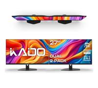 Kado Dual Monitor Setup - 2-Pack 27" 1920x1080 Computer Monitor 75Hz VESA Mount HDMI Office Gaming Hybrid Built-in Speakers (E27X Dual Series)