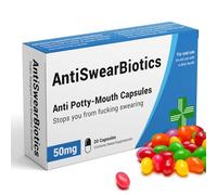 KadoBox - AntiSwearBiotics - Funny Joke Pill Box, Swear Jar, Secret Santa Gifts Men, Funny Gifts for Men, Funny Gifts for Women, Stocking Fillers Women, Secret Santa Gifts Under 10 pounds