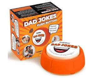 KadoBox - Funny Dad Jokes Electronic Sound Button - 135+ British One Liner Audio Dad Jokes from Daughter and Son - Funny Gifts for Men - Gifts for Dad - Secret Santa Gifts for Him