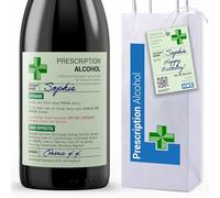 KadoBox Funny Prescription Wine Label & Gift Bag Premium Quality - Funny Gifts for Women and Men - Teacher Gifts, Prosecco Gifts for Women - Birthday Gifts - Dad and Mum Gifts - Unusual Gifts