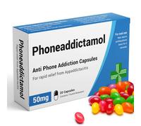KadoBox PhoneAddictamol Joke Pill Box, Jelly Beans 50g | Funny Teen Gift