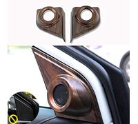 kadore for Honda CR-V CRV 2017-2019 Wood Pattern Interior Front Door Window Pillar Audio Speaker Cover Trim 2-pc