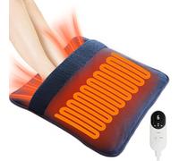 KADORVA Heated Electric Pad for Foot, Double-Sided Heating, 9 Fast Heating Settings 2H Auto Shut Off, Electric Fast Heat Pad with Heat Settings Navy Blue