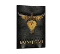 KADRTEBC Bon Jovi Canvas Wall Art Decor Living Room Modern Family Bedroom 12x18inch(30x45cm) Frame-style