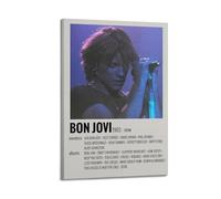 KADRTEBC Bon Jovi Canvas Wall Art Decor Living Room Modern Family Bedroom 12x18inch(30x45cm) Frame-style