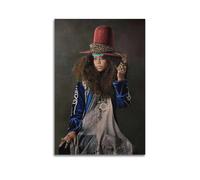 KADRTEBC Singers Erykah Badu Poster Canvas Wall Art Decor Living Room Modern Family Bedroom 24x36inch(60x90cm) Unframe-style