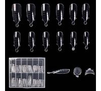 KADS 120PCS Clear Full Cover Dual System Form UV Gel Acrylic Nail Art Mold