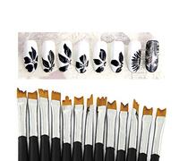 KADS 13 Pcs/Set Nail Art Brushes, One Step Creative Nail Design Painting Brushes for Phototherapy, French Manicure, Gradient, Drawing Flowers Easily (Flower)
