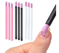 KADS 9PCS Nail Art Round Pumice Stone Sanding Nail File Tools Nail Dead Skin Cuticle Remover Pen for Manicure Nail Polish Quartz Pen Pusher Stick Cuticle Trimmer for Beauty Salon and Home Peeling Use