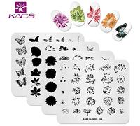 KADS Nail Art Stamp Plate - Overprint Butterfly Flower Leaves Series Nail Stamping Plate Template Image DIY Decoration Tool