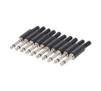 KADSXIYA 10 Pcs 6.35mm Male 1/4" Mono Jack o Plug Connector Jack Adapter