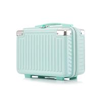 KADSXIYA 14inch Multifunctional Lady's Cosmetic for Case Travel Hand Luggage Portable Carrying Makeup Bag Professional Suitcase, Green
