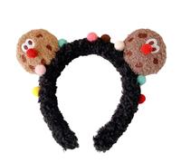 KADSXIYA 3D Cartoon Cookie Doll Headband Cute Fuzzy Plush Hair Accessories Photo Props