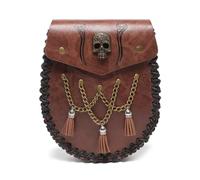 KADSXIYA Belt Pouches Waist Bag Fanny Pack Leather Medieval Leather Pouches Cellphone Holdre Holsters LARP Renaissance Costumes, FBG201BN, As derailed discription