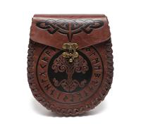 KADSXIYA Belt Pouches Waist Bag Fanny Pack Leather Medieval Leather Pouches Cellphone Holdre Holsters LARP Renaissance Costumes, FBG200BN, As derailed discription
