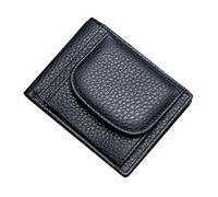 KADSXIYA Coin Pocket Leathers Thin Card Wallet ID Card Holder Pouch Leather Credit Card, Black