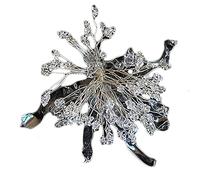 KADSXIYA Crystal Headdress Handmade Flower Headwear Elegant Ponytail Decor for Bridal