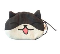 KADSXIYA Cute Cat Face Earphone Bag Small Wallet Coin Purse with Interesting Expression, Two cake cat