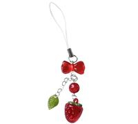 KADSXIYA Cute Strawberry Beaded Keychain for Girls Sweet Cool Y2K Sweet Keychain Bag, Red, Strawberry