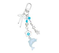 KADSXIYA Dolphin Butterfly Bowknot Heart Key Rings Portable Keychain Pendant Accessory for Women Acrylic Beaded Keyring Adornment, As Derailed Discription, As derailed discription