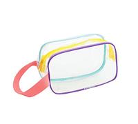 KADSXIYA Fashion Transparent Cosmetic Bag PVC Women Zipper Makeup Bags Beauty for Case Tr, Pink