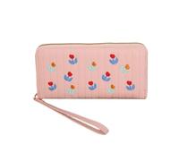 KADSXIYA Fashion Women Long Wallet PU Leather Coin Purse Wrist Bag Credit Card Wallet, Pink