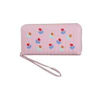 KADSXIYA Fashion Women Long Wallet PU Leather Coin Purse Wrist Bag Credit Card Wallet, Purple
