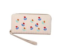 KADSXIYA Fashion Women Long Wallet PU Leather Coin Purse Wrist Bag Credit Card Wallet, White