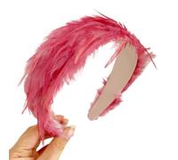 KADSXIYA Feather Derby Headband Cocktail Party Fascinator Hair Hoop Vintage Headpieces