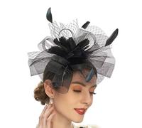 KADSXIYA Feather Fascinator Women Fascinator Headband Tea Party Fascinator Veil Mesh