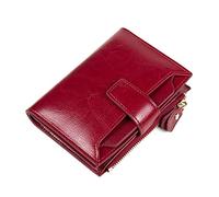 KADSXIYA Female Wallets Leather Wallet Women Short Anti Theft RFID Credit Card Holder Ladies Purse Wallet, R