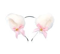 KADSXIYA for Cat Ears Headband Cute Anime Plush Furry Hair Hoop with Ribbon Bells Hairban