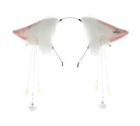 KADSXIYA Furry Cat Ears Headband Cute Foxes Ears Tassels Clip Plush Animal Ear Headdress
