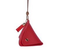 KADSXIYA Key Bag Soft Coin Pocket Portable PU Purse Small Change Wallet Headphone Bag, Red