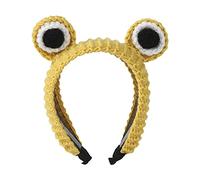 KADSXIYA Knitted Big Eyes Headdress Cartoon for Frog Wide Headband Lovely Party Costume