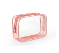 KADSXIYA Large Capacity Clear Travel Cosmetic Bag Multifunctional Toiletry Makeup Bags, Pink