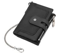 KADSXIYA Men's Compact PU Leather Wallet Multifunctional Card Cash Holder Coin Purse, Black
