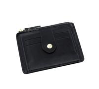 KADSXIYA Men's Slim Wallet with Coin Compartment and Credit Card Slots PU Leather Purse, Black