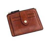 KADSXIYA Men's Slim Wallet with Coin Compartment and Credit Card Slots PU Leather Purse, Brown
