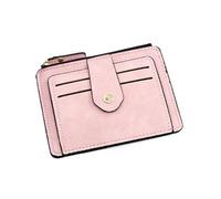 KADSXIYA Men's Slim Wallet with Coin Compartment and Credit Card Slots PU Leather Purse, Pink
