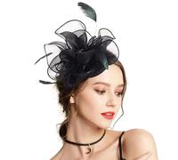 KADSXIYA Mesh Feather Headband Women Fascinator Headband Tea Party Headband Cocktail