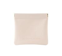 KADSXIYA Minimalist PU Leather Cosmetic Bag for Women Portable Makeup Storage Case, Beige, Lipstick bag