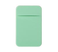 KADSXIYA Mobile Phone Credit Card Wallet Holder Pocket Stick-On Adhesive Elastic Tool, Light green, Modern