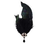 KADSXIYA Multifunctional Medieval Feather&Rhinestones Hairband for Ladies Prom Party