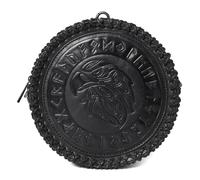KADSXIYA Nordic Embossed Side Bag PU Leather Waist Bag Perfect for Historical Reenactment, Black, As derailed discription