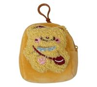 KADSXIYA Plush Bear Small Coin Purse Keychain Soft Earphone Pouch Car Key Storage Bag, As derailed discription, As derailed discription