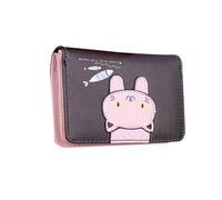 KADSXIYA Pocket Wallet Cute Cartoon Cat Credit Card Holder for Girl Women Card Holder, Black