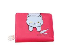 KADSXIYA Pocket Wallet Cute Cartoon Cat Credit Card Holder for Girl Women Card Holder, Red